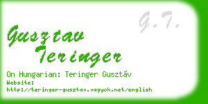 gusztav teringer business card